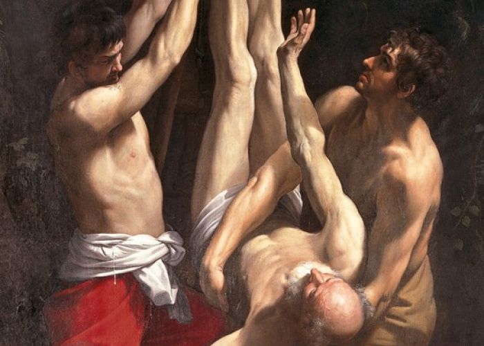 "La crucifixión de San Pedro" de Guido Reni (Foto: Musei Vaticani)