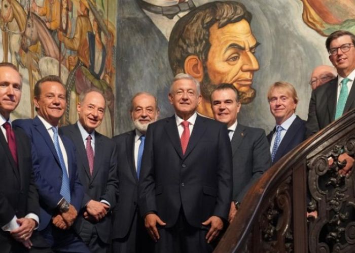 López Obrador con empresarios de México y EU en Washington en julio de 2022 (Foto: lopezobrador.org.mx)