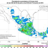 Informe de lluvias Servio Meteorológico Nacional Foto: Servicio Meteorológico Nacional