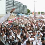 Andrés Manuel López Obrador en su cierre de campaña, la última de su vida según declaró. (@lopezobrador_)