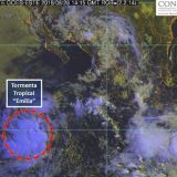 Tormenta tropical Emilia al sur de Baja California Foto: @conagua_clima