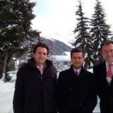 Emilio Lozoya, Enrique Peña Nieto y Luis Videgaray en Davos, Suiza para el encuentro del Foro Económico Mundial de 2012. Foto: Enrique Peña Nieto. 