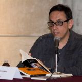 Alberto Chimal en la XVII Feria Internacional del Libro en el Zócalo CDMX, 2017 (Foto: Maritza Ríos, Secretaría de Cultura CDMX) 