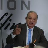 El empresario Carlos Slim en conferencia de prensa el 16 de Octubre de 2019 (Foto tomada de Twitter @RenatoFloresC)