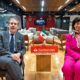 Héctor Grisi y Ana Botín en México en abril de 2021 (Foto: Santander)