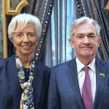 Christine Lagarde, presidenta del BCE, y Jerome Powell, presidente de la Reserva Federal.