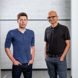 Sam Altman, CEO de OpenAI (izquierda), y el CEO de Microsoft, Satya Nadella en una imagen de 2019 (Foto: Microsoft.com)