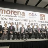 Andrés Manuel López Obrador en la presentación de su gabinete de gobierno en diciembre de 2017