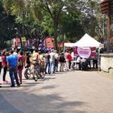 Mesa de votación en la Ciudad de México el primer día de la Consulta por el NAIM