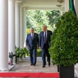 Los presidentes Andrés Manuel López Obrador y Donald Trump en la Casa Blanca el 8 de julio pasado.