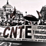 Marcha de la CNTE en la CDMX.