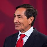 El secretario de Hacienda, Rogelio Ramírez de la O, el 4 de mayo de 2022 en Palacio Nacional (Foto: lopezobrador.org.mx)