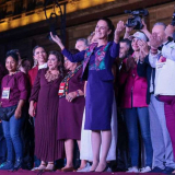 Claudia Sheinbaum el 2 de junio en el Zócalo de la CDMX (Foto: Prensa Claudia Sheinbaum)