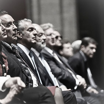 Empresarios en el primer informe de la presidenta Claudia Sheinbaum (Imagen: Presidencia)