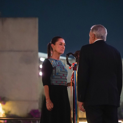 Claudia Sheinbaum y Andrés Manuel López Obrador el 18 de septiembre (Foto: lopezobrador.org.mx)