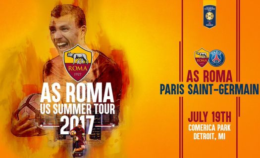 Roma y PSG se enfrentan en el Comerica Park de Estados Unidos