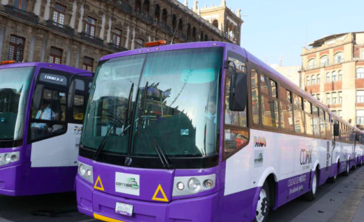 autobuses en corredor Izazaga-Tlalpan