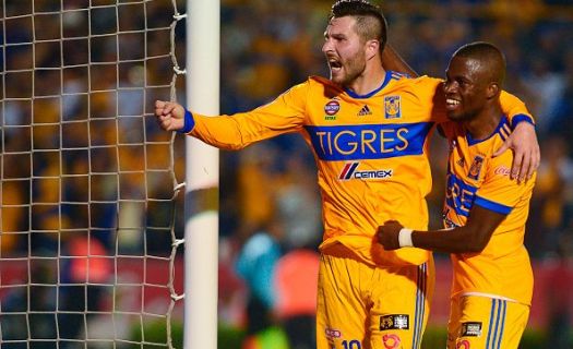 Tigres en la final. Foto: Gignac Andre-pierre y a Enner Valencia/Twitter @TigresOficial