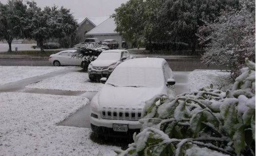 Nieve en Piedras Nieves, Coahuila. Foto: Nieve en Coahuila/Twitter @FerCanalesF