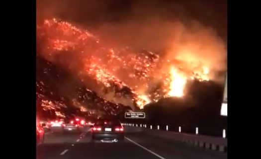 Incendios en California. Foto: Twitter / A. Mutzabaugh CMT‏  