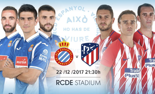 Espanyol vs Atlético de Madrid. Foto: Espanyol/Twitter @RCDEspanyol