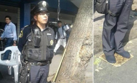 La SSP-CDMX, a través de Twitter, señaló que el uniformado, identificado como el agente Díaz, se encontraba esperando a que un zapatero ambulante terminara de arreglar sus botas.