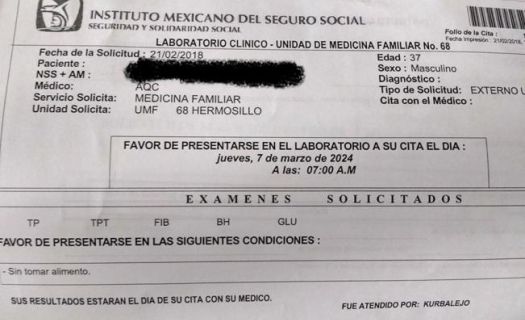 Personal de un centro médico del IMSS Sonora programó una cita para el 2024. Foto: Facebook