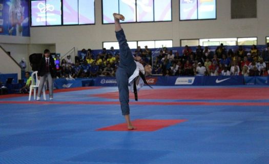 Daniela Rodríguez durante competencia en JCC Barranquilla 2018 Foto: Twitter Comité Olímpico Mexicano @COM_Mexico