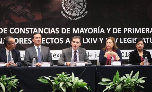 Entrega de constancias de mayoría y primera minoría en el Senado de la República. Foto: Twitter  Senado de México @senadomexicano