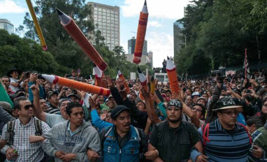 Las apariciones mediáticas de Esteban Moctezuma Barragán no han convencido a la CNTE (Foto: Eneas de Troya)