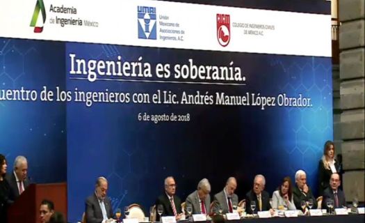 Reunión de AMLO y Asociaciones de Ingenieros Foto: Twitter Colegio de Ingenieros Civiles de México @CICMoficial