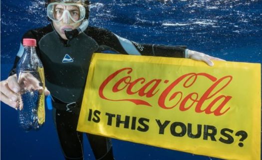 Campaña de Greenpeace para buscar la reducción de plástico en los mares. Foto: Greenpeace