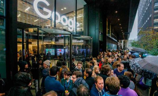 Desde California y Nueva York hasta Dublin y Tokyo, los empleados de Google salieron a protestar (Foto: @GoogleWalkout)