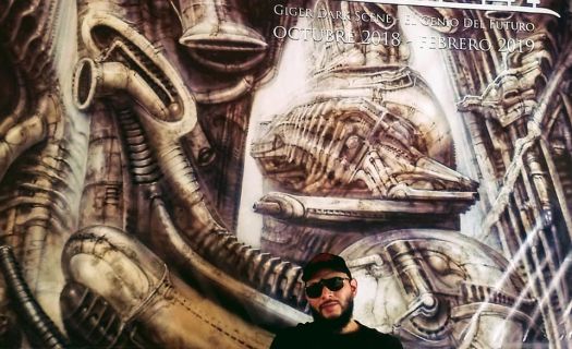 El arte de Giger se caracteriza por su fusión de lo humano y lo mecánico (Fotografía: Octavio Villalpando).
