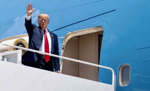 El presidente Donald Trump iniciando su viaje a la reunión del G20 en Osaka, Japón (Twitter: @realDonaldTrump) 