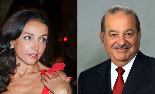 Los empresarios Esther Koplowitz y Carlos Slim, accionistas de la constructora FCC. Slim tomó el control de la empresa española en febrero de 2016