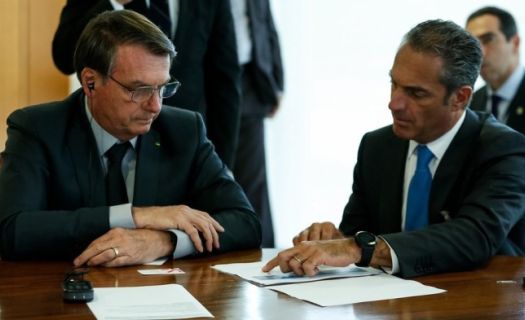 Jair Bolsonaro, presidente de Brasil, y Carlos Slim Domit, presidente del Consejo de Administración de América Móvil