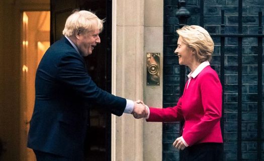 El Primer Ministro del Reino Unido, Boris Johnson, y la Presidenta de la Comisión Europea, Ursula von der Leyen. (Foto: Etienne Ansotte, Unión Europea)