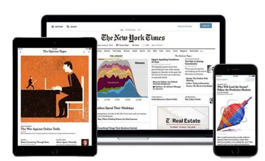 La versión digital de The New York Times cuesta alrededor de 50 pesos mensuales. (Foto: nyt.com)