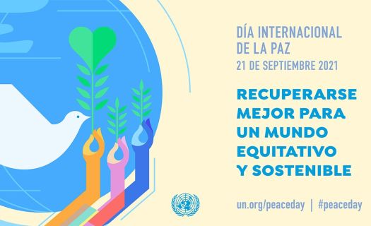 El poster de parte de la ONU para anunciar el día internacional de la Paz. (Foto: ONU)