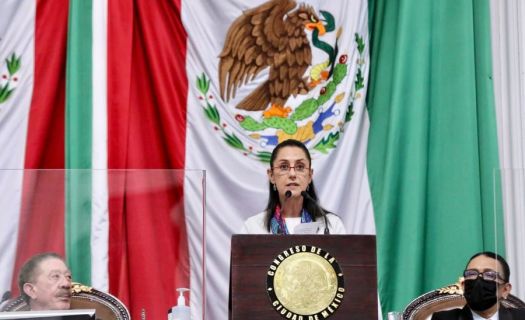 Claudia Sheinbaum, jefa de gobierno de la Ciudad de México en su Tercer Informe de Gobierno en el Congreso de la CDMX (Foto: Twitter)