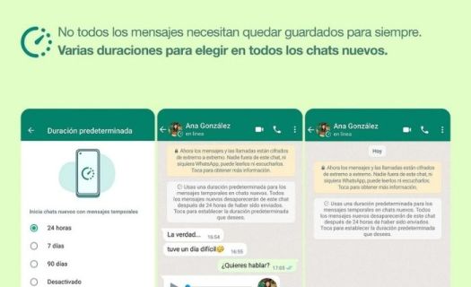 Las nuevas opciones de duración de los mensajes temporales llegarán en las próximas semanas a todos los usuarios. (Foto: WhatsApp) 