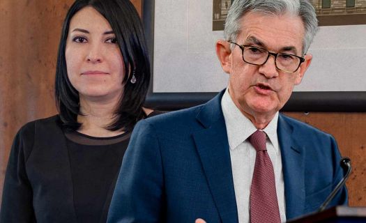 Victoria Rodríguez, gobernadora del Banco de México; y Jerome Powell, Presidente del Sistema de la Reserva Federal de Estados Unidos.