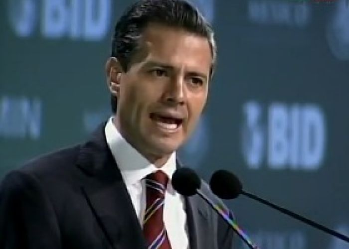 El presidente Peña Nieto durante el XVI Foromic.