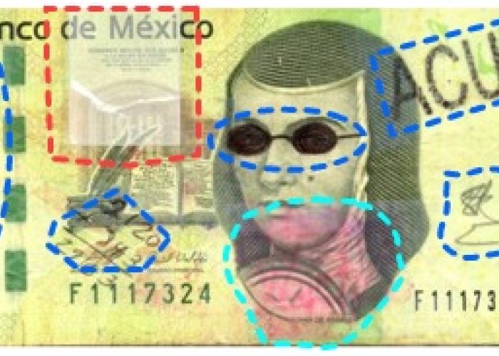 Manchas y filtraciones de "grasa, aceite, pintura, tinta, sangre" tampoco cancelan el valor del billete.