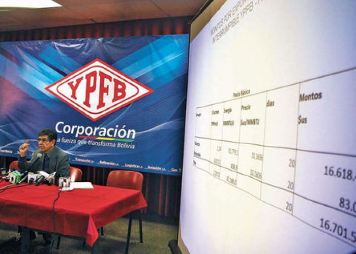 El presidente de YPFB, Carlos Villegas, aseguró que buscan fortalecer su estrategia de exploración.
