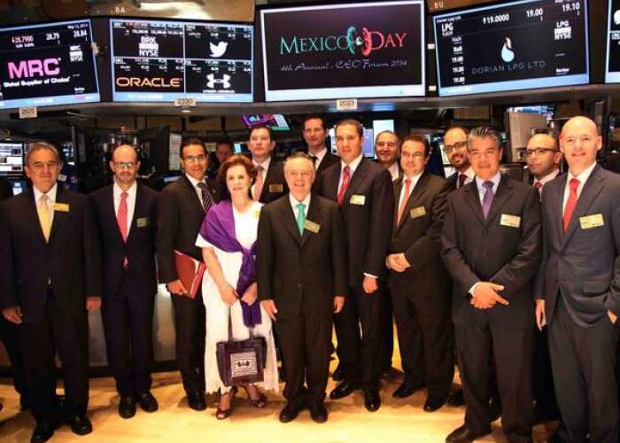 sta es la cuarta ocasión que se festeja el día de México en la Bolsa de Valores de Nueva York.