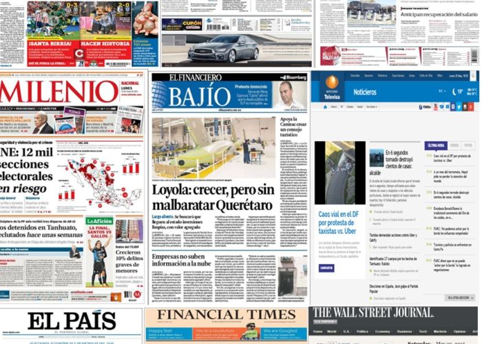Los principales titulares en la prensa nacional e internacional del 25 de mayo.