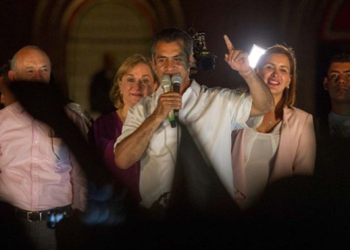 Jaime Rodríguez "El Bronco" alcanzó 48.86% de la votación en Nuevo León, frente a 23.57% de la candidata priísta, Ivonne Álvarez, y 22.52% del panista Felipe de Jesús.
