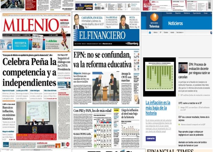 Los principales titulares en la prensa nacional e internacional del 10 de junio.